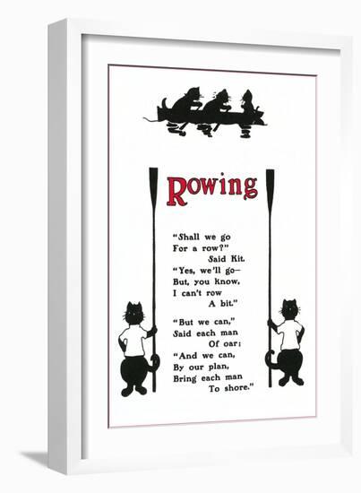 Rowing Poem About Cats-null-Framed Premium Giclee Print