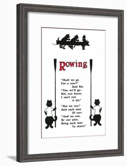 Rowing Poem About Cats-null-Framed Art Print