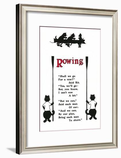 Rowing Poem About Cats-null-Framed Art Print