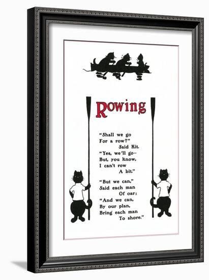 Rowing Poem About Cats-null-Framed Art Print