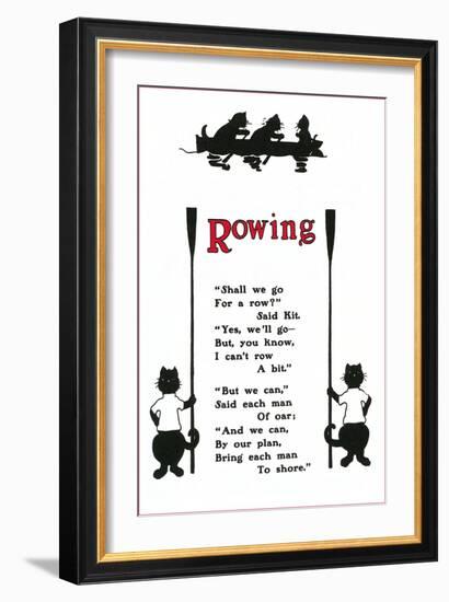 Rowing Poem About Cats-null-Framed Art Print