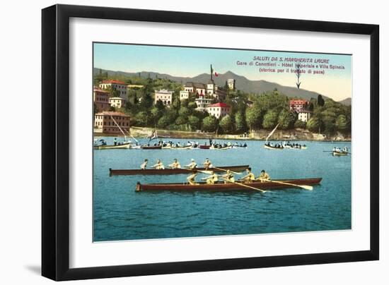 Rowing Regatta-null-Framed Art Print