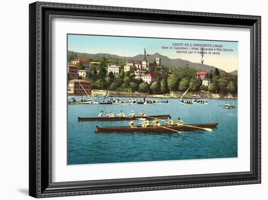 Rowing Regatta-null-Framed Art Print