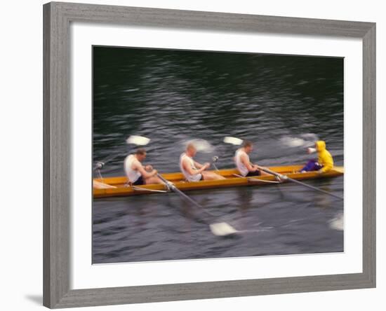 Rowing Shell in Montlake Cut, Seattle, Washington, USA-Stuart Westmoreland-Framed Photographic Print