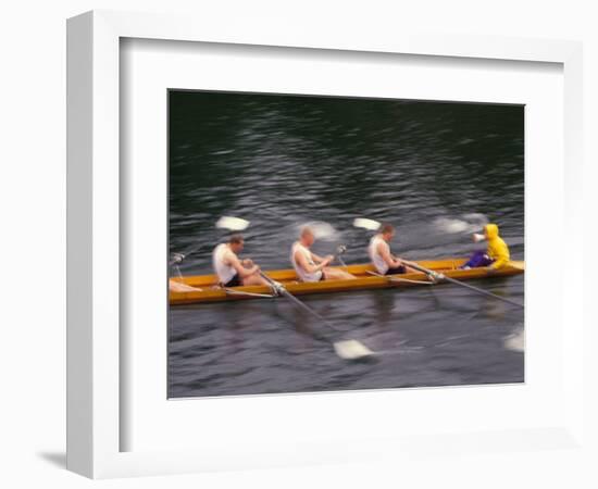 Rowing Shell in Montlake Cut, Seattle, Washington, USA-Stuart Westmoreland-Framed Photographic Print