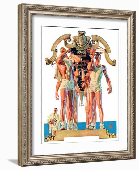 "Rowing Team,"August 6, 1932-Joseph Christian Leyendecker-Framed Giclee Print