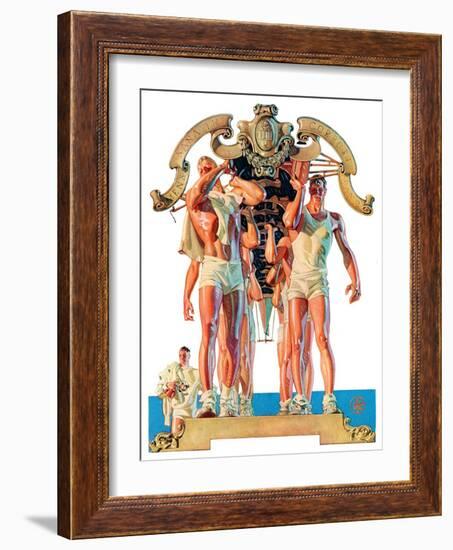 "Rowing Team,"August 6, 1932-Joseph Christian Leyendecker-Framed Giclee Print