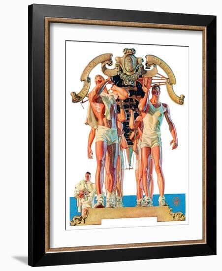 "Rowing Team,"August 6, 1932-Joseph Christian Leyendecker-Framed Giclee Print