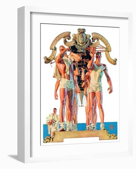 "Rowing Team,"August 6, 1932-Joseph Christian Leyendecker-Framed Giclee Print