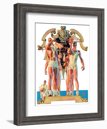 "Rowing Team,"August 6, 1932-Joseph Christian Leyendecker-Framed Giclee Print