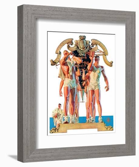 "Rowing Team,"August 6, 1932-Joseph Christian Leyendecker-Framed Giclee Print