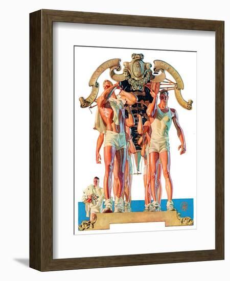 "Rowing Team,"August 6, 1932-Joseph Christian Leyendecker-Framed Giclee Print