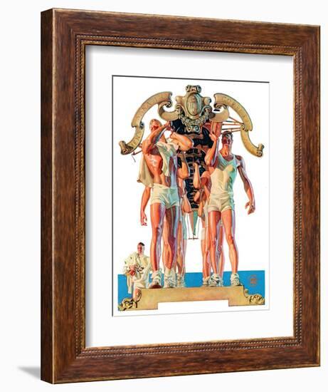 "Rowing Team,"August 6, 1932-Joseph Christian Leyendecker-Framed Giclee Print