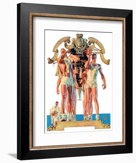 "Rowing Team,"August 6, 1932-Joseph Christian Leyendecker-Framed Giclee Print