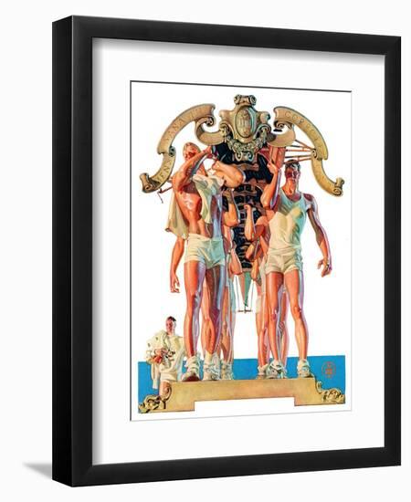 "Rowing Team,"August 6, 1932-Joseph Christian Leyendecker-Framed Giclee Print