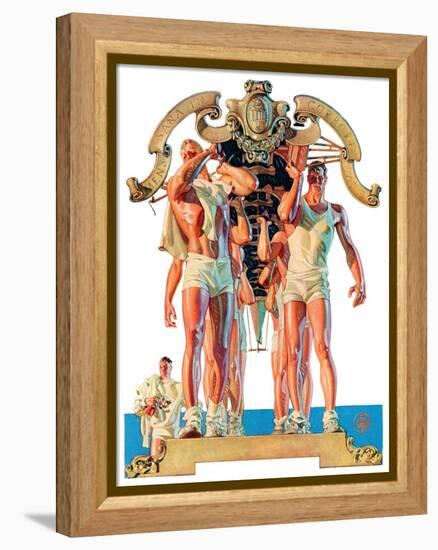 "Rowing Team,"August 6, 1932-Joseph Christian Leyendecker-Framed Premier Image Canvas