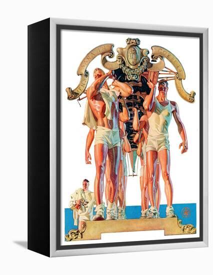 "Rowing Team,"August 6, 1932-Joseph Christian Leyendecker-Framed Premier Image Canvas