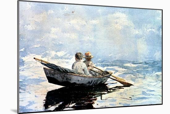Rowing the Boat, 1880-Winslow Homer-Mounted Giclee Print