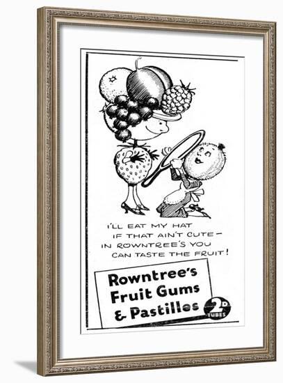 Rowntree's Fruit Gums and Pastilles, 1938-null-Framed Giclee Print