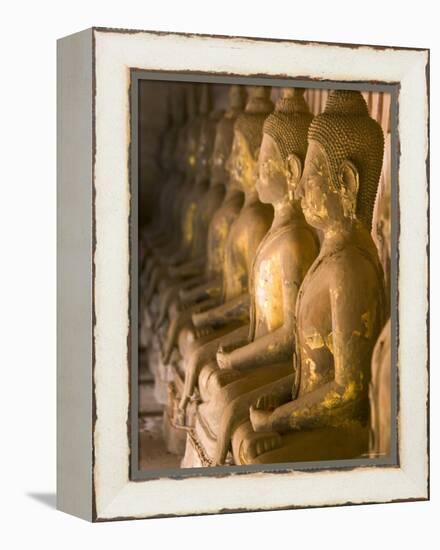 Rows of Buddha Statues, Wat Si Saket, Vientiane, Laos-Michele Falzone-Framed Premier Image Canvas