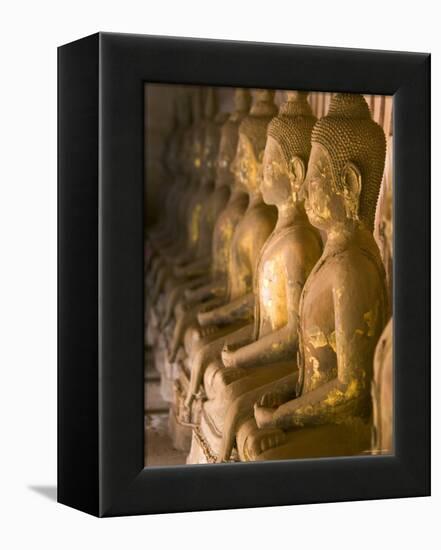 Rows of Buddha Statues, Wat Si Saket, Vientiane, Laos-Michele Falzone-Framed Premier Image Canvas