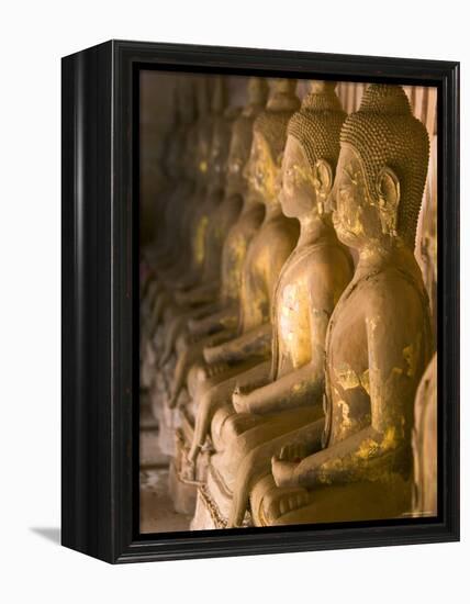 Rows of Buddha Statues, Wat Si Saket, Vientiane, Laos-Michele Falzone-Framed Premier Image Canvas