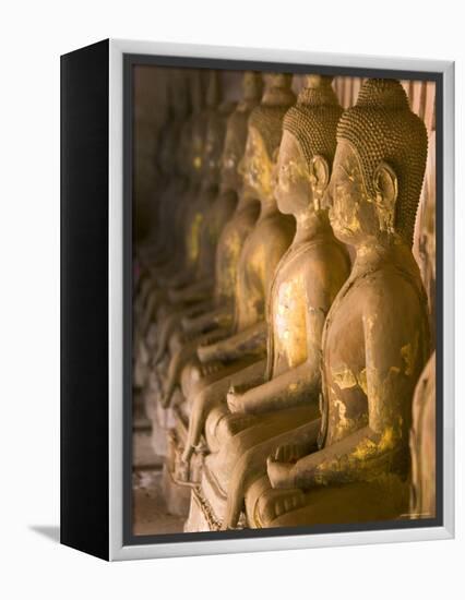 Rows of Buddha Statues, Wat Si Saket, Vientiane, Laos-Michele Falzone-Framed Premier Image Canvas