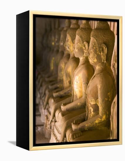 Rows of Buddha Statues, Wat Si Saket, Vientiane, Laos-Michele Falzone-Framed Premier Image Canvas