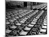 Rows of Finished Jeeps Churned Out in Mass Production for War Effort as WWII Allies-Dmitri Kessel-Mounted Photographic Print