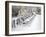 Rows of Hire Bikes in Snow, Notting Hill, London, England, United Kingdom, Europe-Mark Mawson-Framed Photographic Print