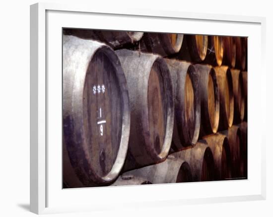 Rows of Jerez Casks in Bodega, Jeres de la Frontera, Spain-Merrill Images-Framed Photographic Print