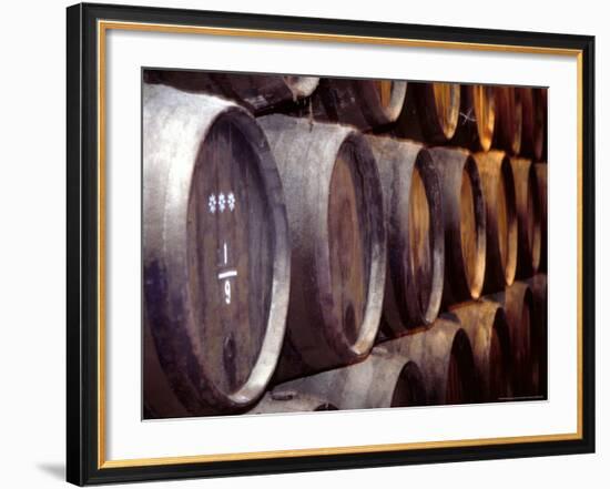 Rows of Jerez Casks in Bodega, Jeres de la Frontera, Spain-Merrill Images-Framed Photographic Print