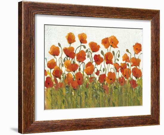 Rows of Poppies I-Tim O'toole-Framed Art Print