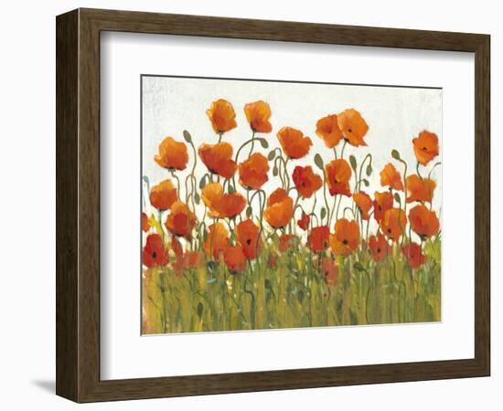 Rows of Poppies I-Tim O'toole-Framed Art Print