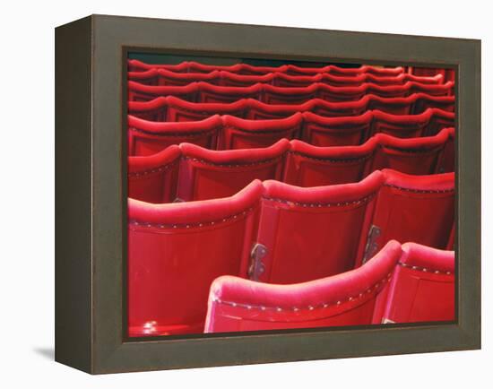 Rows of Red Theatre Seats-Kevin Walsh-Framed Premier Image Canvas