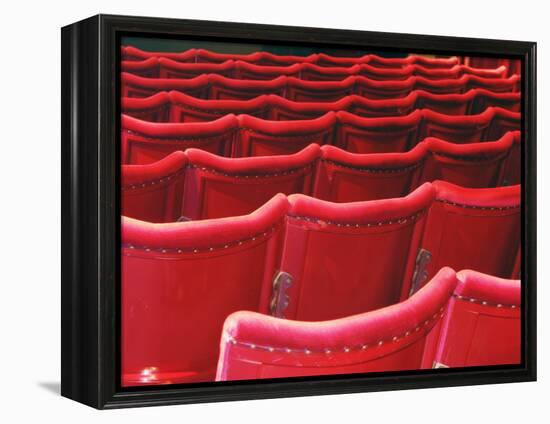 Rows of Red Theatre Seats-Kevin Walsh-Framed Premier Image Canvas