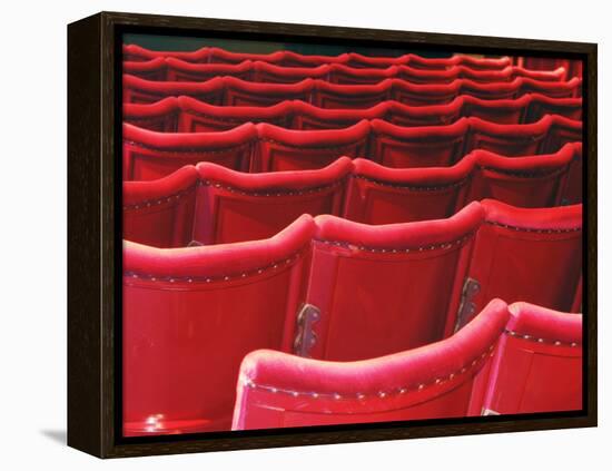 Rows of Red Theatre Seats-Kevin Walsh-Framed Premier Image Canvas