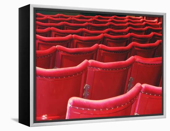 Rows of Red Theatre Seats-Kevin Walsh-Framed Premier Image Canvas