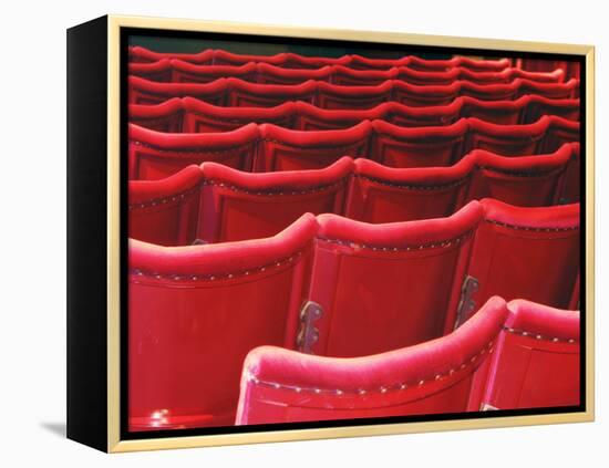 Rows of Red Theatre Seats-Kevin Walsh-Framed Premier Image Canvas