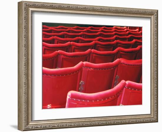 Rows of Red Theatre Seats-Kevin Walsh-Framed Photographic Print