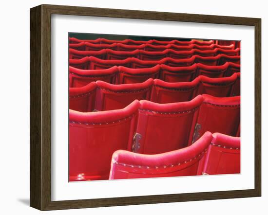 Rows of Red Theatre Seats-Kevin Walsh-Framed Photographic Print