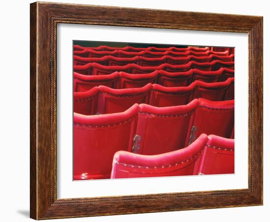 Rows of Red Theatre Seats-Kevin Walsh-Framed Photographic Print