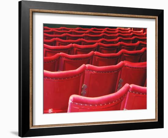 Rows of Red Theatre Seats-Kevin Walsh-Framed Photographic Print