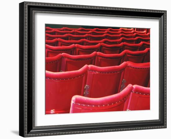 Rows of Red Theatre Seats-Kevin Walsh-Framed Photographic Print