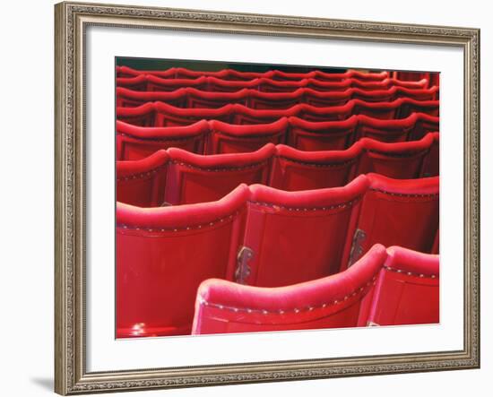 Rows of Red Theatre Seats-Kevin Walsh-Framed Photographic Print