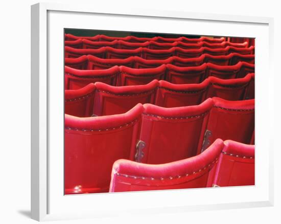 Rows of Red Theatre Seats-Kevin Walsh-Framed Photographic Print