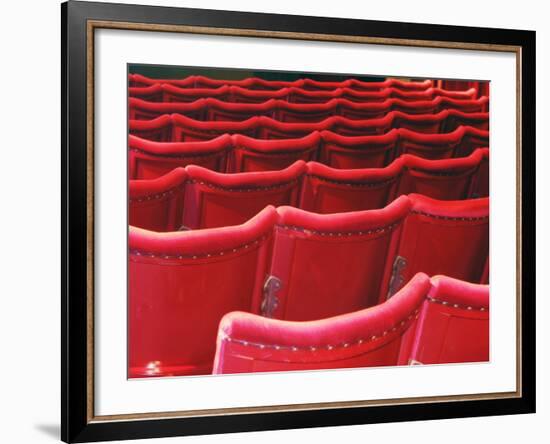 Rows of Red Theatre Seats-Kevin Walsh-Framed Photographic Print