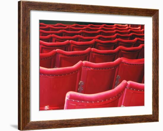 Rows of Red Theatre Seats-Kevin Walsh-Framed Photographic Print