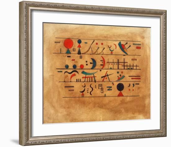 Rows of Symbols, 1931-Wassily Kandinsky-Framed Giclee Print