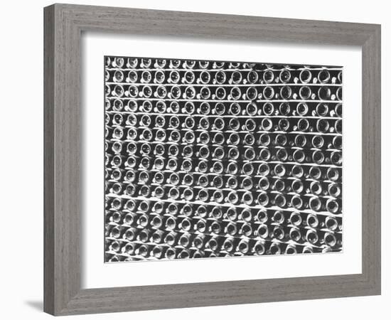 Rows of Wine Bottles-Carl Mydans-Framed Photographic Print